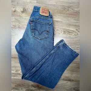 Levi's 560 Comfort Fit Men’s Blue Straight Jeans Distressed 34 x 36